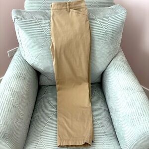 Talbots Khaki/Tan Straight Leg Chino. Size 12 Petite. Made with 2% Spandex